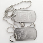 25 Shiny Stainless Steel Military spec Dog Tags - BLANK