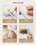 ROJECO 3-in-1 Pet Steam Brush for Cats&Dogs-Pet Spray Hair Removal Detangling Comb with Adjustable Mist,Handheld Deshedding Grooming Tool for Long/Short Hair,Massage Brush & Shedding Control,Cordless