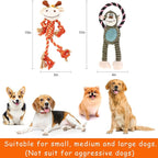 Rope Dog Toys to Keep Them Busy - Tug of War Dog Toys for Boredom Plush Interactive Squeaky Puppy Toys for Small Medium Large Dogs