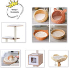 SHENGOCASE 2-Pack 10.6"x10.6" Square Faux Rabbit Fur Cat Dog Bed Cushion Pad Mat, Cat Tree Tower Replacement Cushion Pad, Pad for Window Perch, Cat Dog Carrier House Cage Crate Kennel Furniture