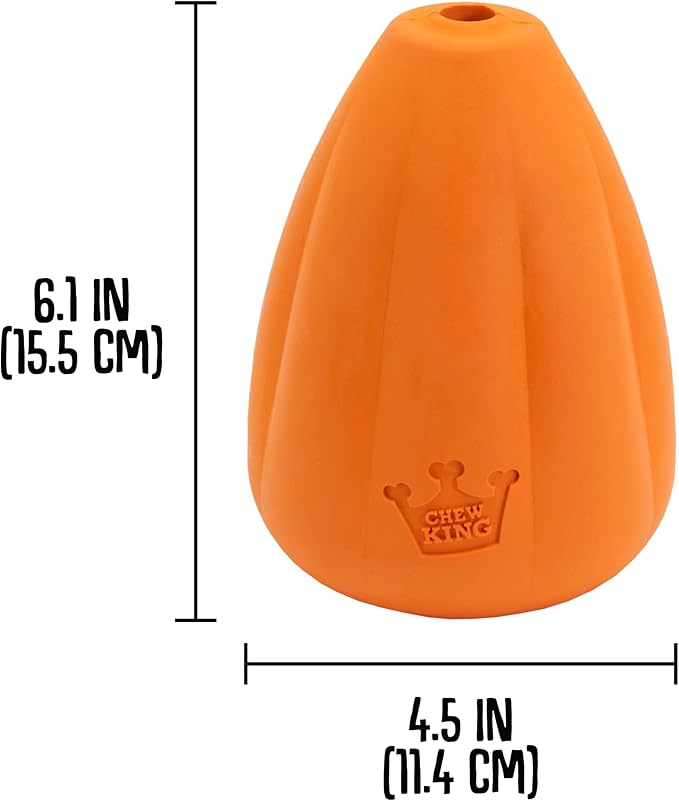 Chew King Premium Treat Dog Toy, Extremely Durable Natural Rubber Toy, Bacon Flavored Dog Toy