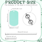 Yinkin 200 Pcs Personalized Military Dog Tags Set Including 100 Pcs Aluminum Blank Dog Tags for Engraving 100 Ball Steel Chain Rectangle Metal Blank Stamping Label for DIY Craft(Pastel)