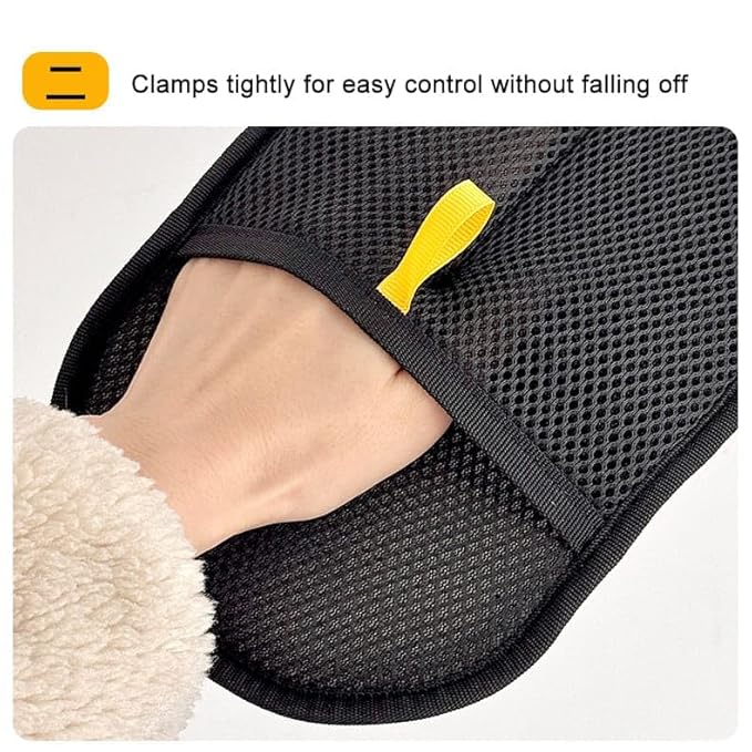 Pet Hair Removal Gloves for Cats & Dogs, Reusable Electrostatic Grooming Tool for Furniture, Carpet, Car Seat