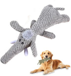 Indestructible Dog Toys,2025 New Dogs Plush Toy for Aggressive Chewers,Squeaky Durable Chew Toy for Indoor Pups Teething, Stuffed Toys for Small Medium Large Animals (A-Grey)