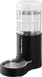 CZPET Automatic Dog and Cat Water Dispenser with Stainless Steel Bowl Gravity Waterer,100% BPA-Free,Large Capacity and Drinking Area Noise-Free for Pets