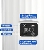 PAPIFEED Automatic Cat Feeder 3L, Timed Cat Feeders for Dry Food, Programmable Feeding Schedule, Automatic Pet Food Dispenser with Dual Power Supply, 1-4 Meals Per Day for Cats and Small Dogs