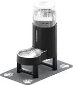 CZPET Elevated Dog Water Bowl Dispenser with Mat for Large Dogs,Tall Raised Pet Waterer Stand,Relieve Neck Pressure,Large Capacity and Drinking Area Noise-Free for Pets (7L+Stand+Mat)