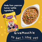 MOOCHIE Grain Free Small Dogs Wet Dog Food - Digestive Care - Real Chicken, Beef & Vegetable - No Artificial Flavors or Preservative - 12 x 3 oz Pouch
