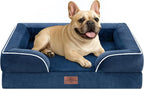 Comfort Expression Small Dog Beds Waterproof Orthopedic Foam Dog Sofa Beds for Medium Dogs Comfy Pet Bed with Washable Removable Cover & Non-Slip Bottom(Small,Navy Blue)