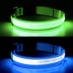 YFbrite Ultra Light Adjustable LED Dog Collar, Light up Dog Collars Rechargeable Glowing in The Dark Collars Visiblity & Safety for Small, Medium, Large Dogs (Blue, X-Large)