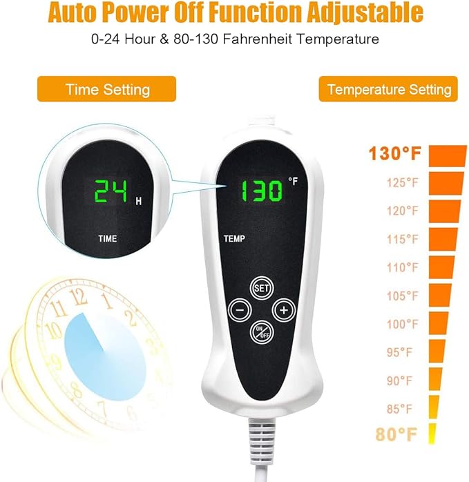 RIOGOO Pet Heating Pad, Upgraded Electric Dog Cat Heating Pad Indoor Waterproof, Auto Power Off (S 17.5"x 14", Grey)