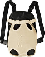 FEimaX Dog Carrier Backpack Pet Legs Out Front Cat Travel Bag, Adjustable Puppy Backpacks Carriers Hands-Free for Small Medium Dogs Cats Hiking Traveling Camping Daily Walking