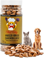 Freeze-Dried Chicken Liver Treats for Cats & Dogs – 100% Human Grade, Single Ingredient, High-Protein, Healthy Snack – No Additives or Preservatives – 1.7oz - Inspected & Tested in USA