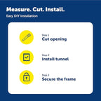 PetSafe Wall Entry Pet Door - Rust-Free Telescoping Frame - Easy Install for Interior & Exterior Walls 4 3/4" - 7" Thick - Small - for Pets Up to 15 lbs