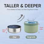 Insulated Dog Water Bottle with Travel Bowl, Dog Lover Gift, Portable Water Bottle Dispenser, Accessories for Car, Hiking, Camping, Outdoor, Leak-Proof, Detachable (Sage Green)