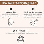 JOLLYVOGUE Calming Dog & Cat Bed for Small Dogs, Anti-Anxiety Donut Cuddler Cozy Soft Round Bed with Anti-Slip Bottom, Fluffy Faux Fur Plush Cushion Beds for Small Medium Dogs, 20"/Rainbow