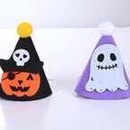 10 Pcs Halloween Dogs Hats Cute Ghost Halloween Cats Party Pet Pumpkin Set Puppies Kittens Grooming Accessories Costumes.