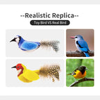 Catnip Cat Toys Satisfy Cat's Natural Hunting Instintion for Indoors Cats Feather Toys Interactive with Lifelike Chirp Sound Chirping Bird Kitten Toy (2 Pack)