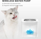 PETKIT New Cat Water Fountain with Wireless Pump, Ultra Quiet 65oz/1.85L Pet Water Fountain for Cats and Dogs Inside, Detachable Design Easy to Clean and Assemble, Filters Included