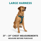 Embark Adventure Dog Harness, Reflective Trim No Pull Dog Harness for Large Dogs - Military Grade Nylon, Front Clip with Gel Lined Handle.