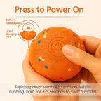 2025 Upgraded Version of Smart Interactive Dog Toy, Made of Safer and Stronger E-TPU Material, with Built-in Anti-mistouch Switch, Suitable for All Dogs to Keep Them Busy (Orange, Large)