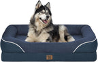 Washable Orthopedic Large Dog Bed - Extra Large Dog Bed with Bolsters Removable Orthopedic Foam Support Dogs Beds for XL Large Size Pet with Waterproof Cover Non-Slip Bottom