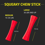 Playology Squeaky Dog Toy Fetch Stick | Durable Rubber Toys for Interactive Play | Beef Scented Fetch Stick for Large Dogs | Floating Dog Toy Made from Non Toxic Materials