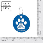 MYLUCKYTAG QR Code Stainless Steel Pet ID Tag - Personalized Online Profile, Location Alert Email, Digital and Durable Dog Collar Tag - Engraved