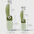 Dog Water Bottle Portable Puppy Travel Foldable Water Bottle Leak Proof Water Dispenser for Pet Cats Walking Hiking Travel Food Grade Plastic-Green 9 oz