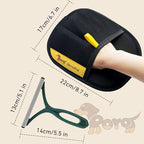 2-Pack Pet Hair Removal Gloves with A Hair/Lint Removal Tool – Remove Cat/Dog Fur from Clothing, Furniture, Car Seats, Bedding & Carpet