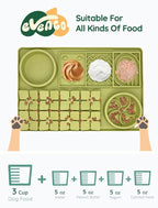 Slow Feeder Bowl for Dogs and Cats, Silicone Lick Mat & Snuffle Mat with Suction Cups - Interactive Puzzle Feeder, Slow Eating, Keep Busy and Reduce Vomiting (15.75" x 10.5" Green)