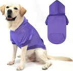 KOOLTAIL Basic Dog Hoodie - Soft & Warm Dog Hoodie Sweater with Leash Hole and Pocket, Dog Winter Coat, Cold Weather Clothes Sweatshirt for Small Medium Large Dogs Puppy Cat Boys Girls Purple XL