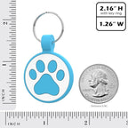Personalized Dog Tag, Laser Engraving QR Code, Silicone Dog ID Tag, Pet Online Profile, Scan QR Code Send Location, Collar Harness Accessories (Medium to Large Breeds - 1.25", Blue)