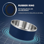 LIHONG Stainless Steel Dog Bowls for Large Dogs,Dog Food Water Bowls with Non Slip Rubber Bottom,Pet Feeding Bowl,Double Wall Insulated,Rustproof(64oz,Blue)