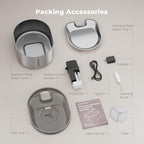 Wireless Cat Water Fountain Stainless Steel, 152oz/4.5L Cat Fountain Battery Operated, Cordless Pet Water Fountain for Cats & Dogs with Motion Sensor, Ultra Quiet Pump, Multi-Filtration