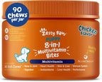 Zesty Paws Dog Multivitamin, Chewable Dog Vitamins and Supplements for Hip & Joints, Skin & Coat, Omega 3 Fish Oil for Dogs- Puppy Multivitamin - Chicken Puppy Bites- 90ct
