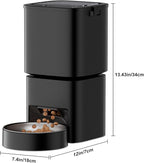 Automatic Cat Feeder, 5L/21 Cup Timed Automatic Pet Feeder, Dual Power Auto Dog Feeders, Pet Dry Food Dispenser for Cats & Small Dogs, 1-10 Meal Programmable 1-15 Portion Control Cat Feeder(Not WiFi)