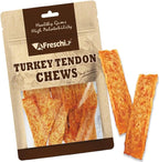 Afreschi Turkey Tendon Slice 3.5 oz, USA-Sourced Turkey Tendon, Treats for Classic Series, All Natural Human Grade Dog Treat, Suitable for Training chew, Rawhide Alternative