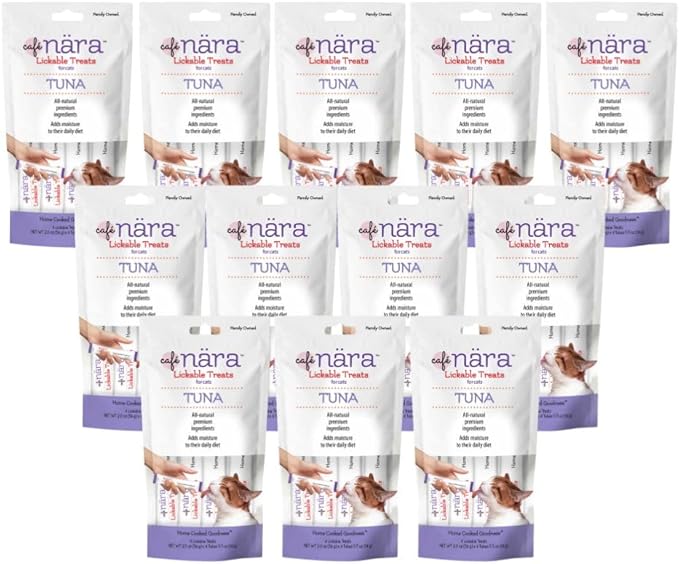 Café Nara Tuna Flavored Lickable Treats for Cats - Pack of 12