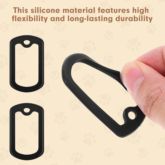 10 Pack Military Dog Tag Silencer, Heavy Duty Military Dog Tag Silencer Silicone, Lightweight Dog Tags Silencer Military to Reduce Noise & Scratching
