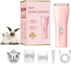 Dog Grooming Cilppers,Handy & Powerful Pet Electric Hair Trimmer Kits Waterproof Cordless Rechargeable Grooming Shavers for Small Dogs and Cats