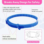 4 Pack Flea and Tick Collar for Cats, Natural Plant Oil Formula Cat Flea Collar Provides 32-Month Protection for Flea & Tick Prevention, Waterproof & Adjustable Cat Flea Treatment for Most Cats