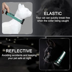 Reflective AirTag Cat Collar, Integrated Cat Tracker Collar with Air Tag Holder and Bell, Safety Elastic Band Cat GPS Collars for Girl Boy Cats, Kittens and Puppies (Green, XS)