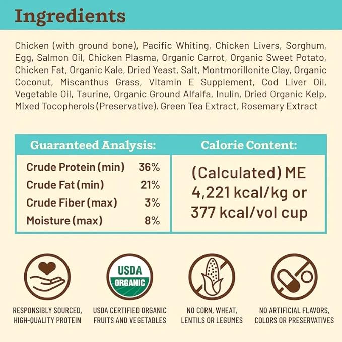 Primal Kibble in The Raw, Freeze Dried Cat Food, Chicken & Fish, Scoop & Serve, Made with Raw Protein, Whole Ingredient Nutrition, Crafted in The USA, Dry Cat Food, 64 Ounce (4 lb) Bag