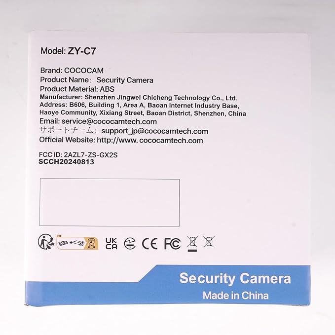 COCOCAM 2K Indoor Pan/Tilt Security Camera with 5200mAh Battery, WiFi Camera,Wireless for Baby Monitor/Pet/Home Security, AI Recognition, PIR Human Detection, 2.4G WiFi (White)