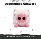 Barkbox Hambone Super Chewer Tough Dog Chew Toy for Aggressive Chewers, Plush Cover with Rubber Core - 2 Toys in 1 – Two Layer Treat Dispensing Dog Toy for Large Dogs