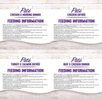 Wellness Natural Premium Canned Cat Wet Food Pate - 12 Pack Cans Variety Bundle Pack 4 Flavor - (Chicken,Beef, Salmon & Turkey) W/HS Pet Food Bowl - (5 Oz Cans)