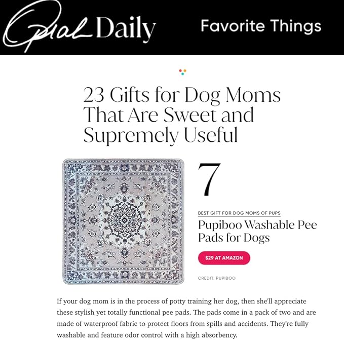 PUPIBOO Washable Pee Pads for Dogs and Cats - Super Absorbent Reusable Puppy Training Pads - 100% Waterproof, Leak-Proof & Non-Slip Whelping Pads for Pet Housebreaking