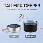 Insulated Dog Water Bottle with Travel Bowl, Portable Water Bottle Dispenser, Accessories for Road Trip, Hiking, Camping, Outdoor, Leak-Proof, Detachable (Black)