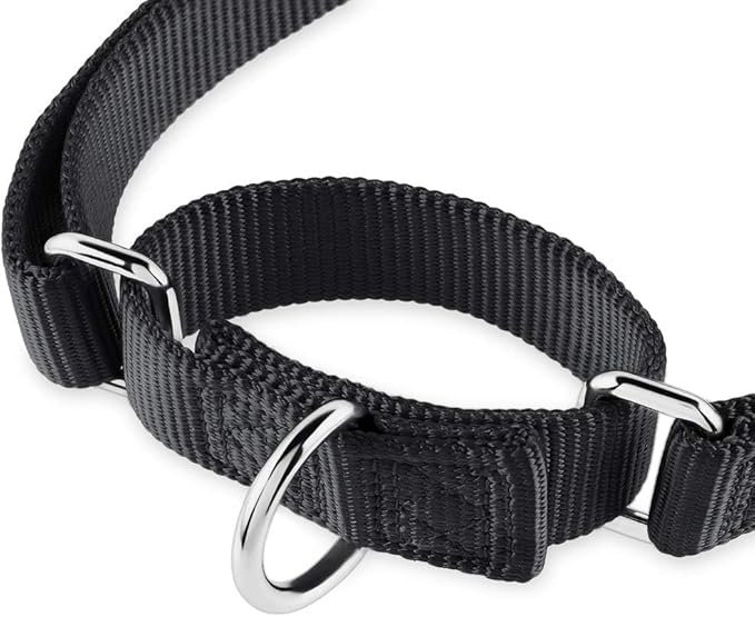 Hyhug Martingale Collar for Dogs Extra Large Black |Escape - Proof Heavy Duty Nylon Durable No Pull, Ideal for Training & Daily Walks